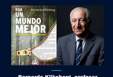 Bernardo Kliksberg presentó su nuevo libro "Por un mundo mejor"