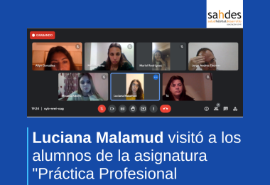 Luciana Malamud visitó a los alumnos de la asignatura "Práctica Profesional Supervisada"